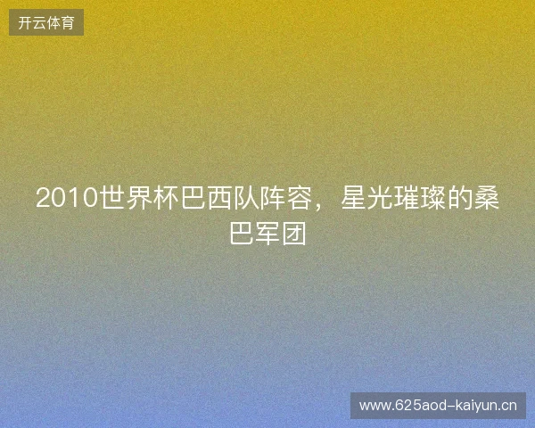 2010世界杯巴西队阵容，星光璀璨的桑巴军团